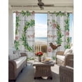 thumbnail image 4 of Spring Daisy Leaf Garland Blackout Curtains 96 Inch Length Bird Welcome White Wood Grain Thermal Insulated Window Curtain Window Drapes 2 Panels for Bedroom Living Room 52"Wx96"L, 4 of 9