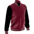 thumbnail image 2 of DECKRA Men's Fashion Varsity Jacket Casual Regular Fit Letterman Baseball Bomber Jackets Fleece, 2 of 5