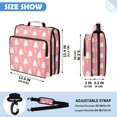 thumbnail image 3 of Zipper Binder with Shoulder Strap 2 inch 3 Ring Waterproof File Folder Organizer Bag 500 Sheet Ice Cream Pattern, 3 of 8
