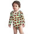 thumbnail image 2 of Xecao Red Ladybugs And Leaf Print Baby unisex-baby Cotton Long-sleeve Bodysuits-12 Months, 2 of 6