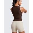 thumbnail image 2 of Musculosa entallada con fruncido lateral para mujer CRZ YOGA Cloudweight marrón XL, 2 of 4