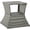 Grey, variant on Rattan Tea Bistro Side Table with Umbrella Hole, 2-Tier Storage Shelf, for Patio & Backyard, Mixed Gray