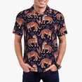 thumbnail image 1 of Fotbe Leopard Print Camiseta Polo de Golf para Hombre con Estampado – Camisa Deportiva Transpirable con Cuello Abotonado-X-Large, 1 of 6