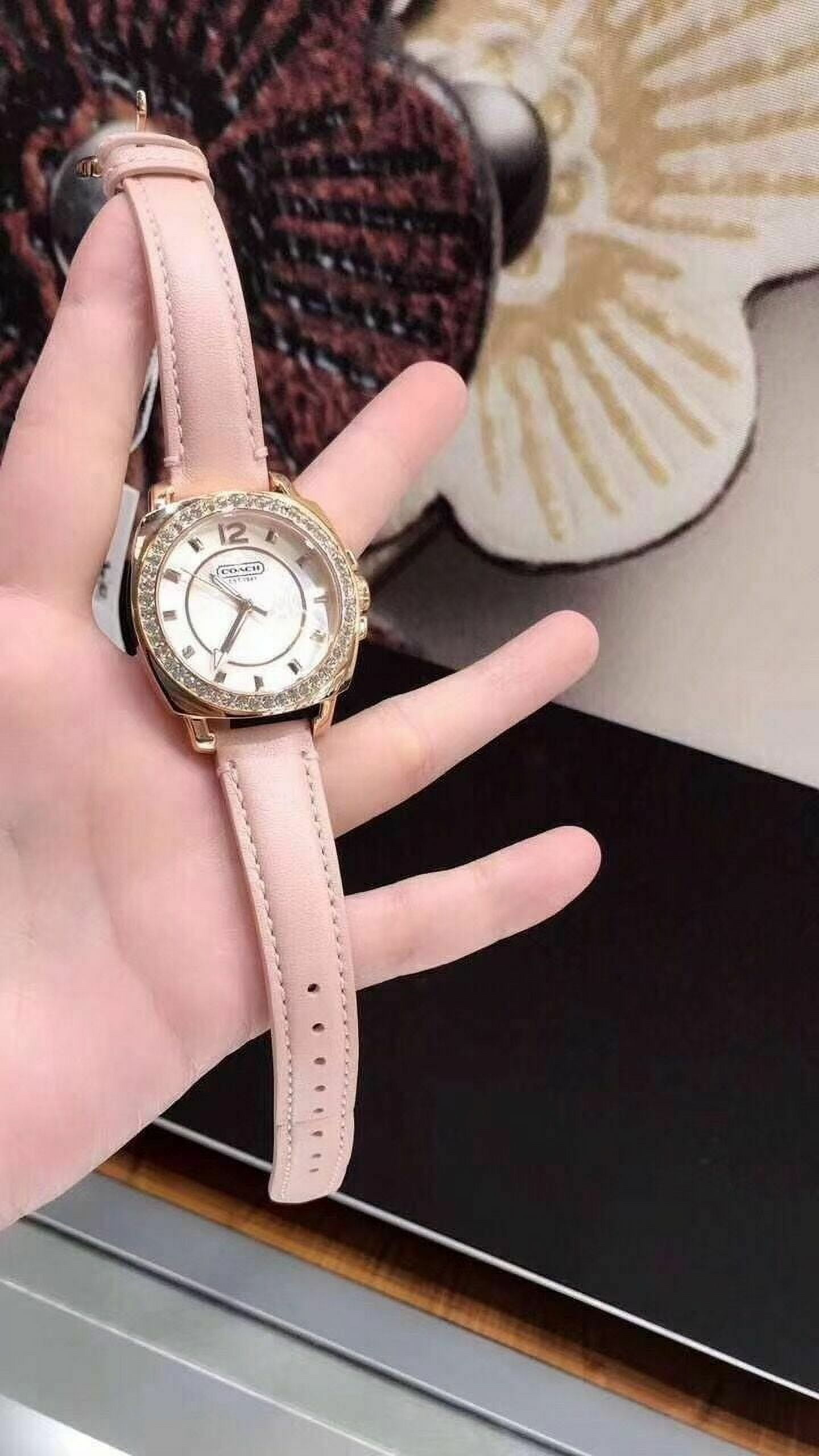 COACH コーチ 14503150 Ladies Boyfriend Signature Strap Khaki Brown Gold ボーイフレンド シグネチャー カーキ ブラウン ゴールド 腕時計 レディース COACH Women\u0027s Boyfriend Watch, Brown&frasl;Gold, Stainless-Steel