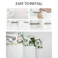 thumbnail image 5 of No Hook Shower Curtain with Snap in Liner, Frog Mushroom Flowers Watercolor Plant Leaves Hotel Shower Curtains for Bathroom, Washable Shower Curtain Liner Set with Mesh Top Window, 72”x78”, 5 of 6