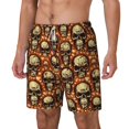 thumbnail image 2 of Uemuo Skulls And Hearts Pattern Mens Swim Trunks Quick Dry Board Shorts with Mesh Lining, Stretch Beach Shorts Quick Dry No-Chafing Board Shorts-XX-Large, 2 of 9