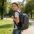 thumbnail image 5 of Large Capacity Solid Color Backpack for Students, Fashion Waterproof School Bag with Padded Straps, Durable Lightweight Bookbag for Daily Campus Commute, Perfect Back to School Gift, 5 of 5