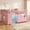Pink-Full, variant on Afuhokles Low Loft Bed Twin Size with 7 Storage Drawers, Bookcase and LED Lights, Metal Loft Bed, White