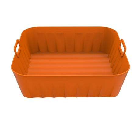 myvepuop Baking Trays Air Fryer Silicone Liner Silicone Air Fryers Liner Food Safetys Air Fryer Oven Accessories Reusable Air Fryer Silicone Liner Insert Orange One Size Clearance