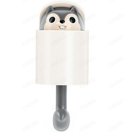 

Sunward 1PC Squirrel Wall Hook Glue Household Cartoon Cute Hanger Key Umbrella
