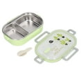 thumbnail image 2 of 304 Stainless Steel Lunch Box Compartment Liner Thermal Insulation Bento Lunch Box Illustration Style Leak Proof Container for Student Children Transparent Green Cactus, 2 of 5