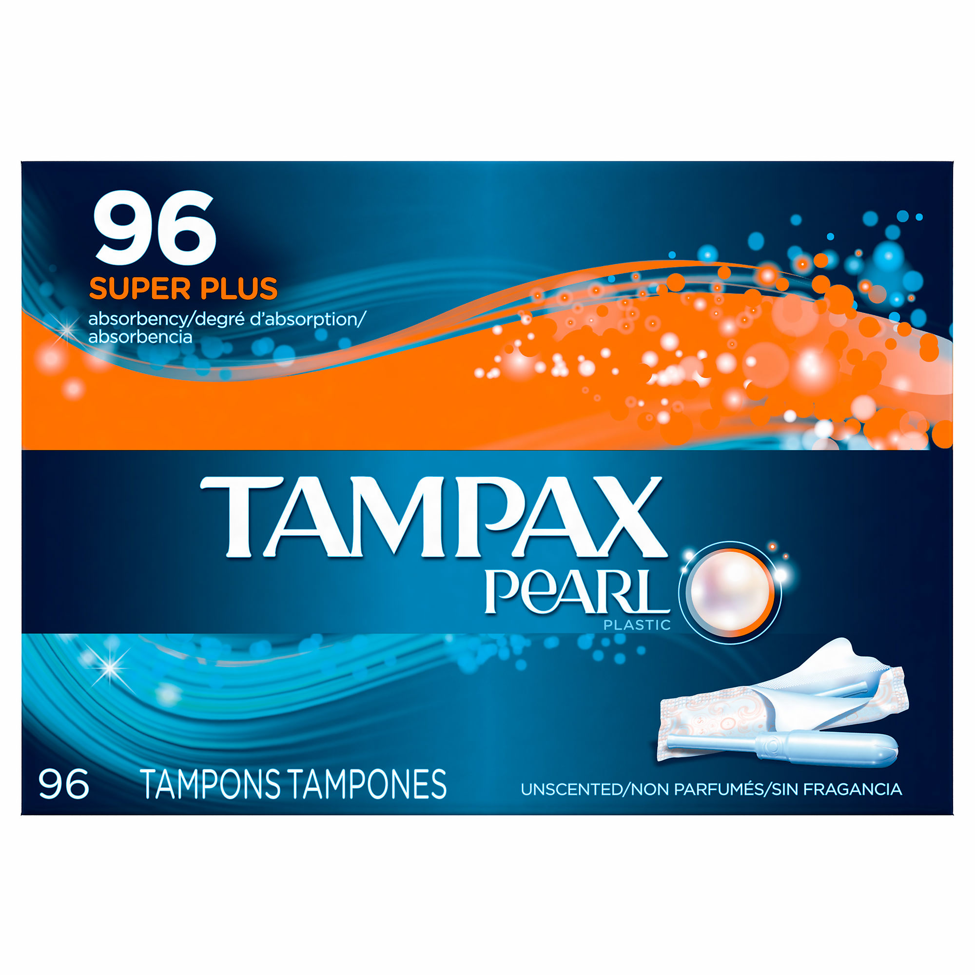 Product of Tampax Pearl Plastic Super Plus Unscented Tampons, 96 ct