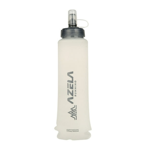 Botella de hidratación plegable de TPU suave Botella de agua plegable suave para mochila de hidratación Ciclismo Correr Senderismo
