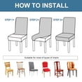 thumbnail image 4 of Chair Covers for Dining Room Set of 2, Dining Room Chair Covers Protectors Stretch Kitchen Chair Slipcovers( 2 PCS), 4 of 5