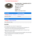 thumbnail image 2 of Rear Brake Rotor - Compatible with 2011 - 2014 CT200h 2012 2013, 2 of 2