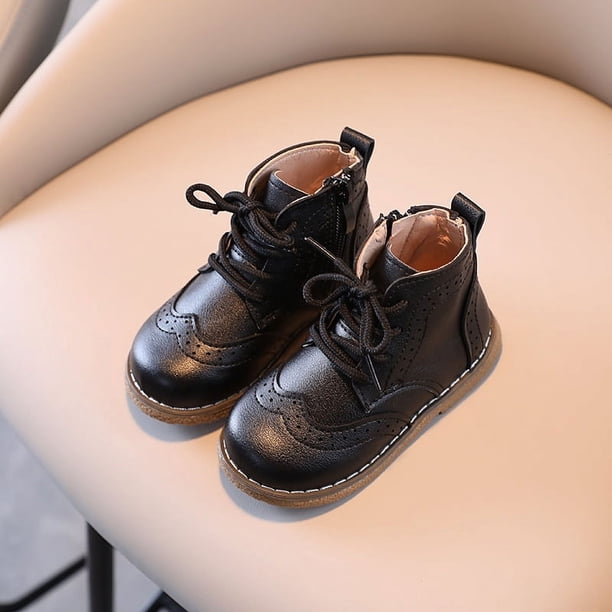 Botas Martin de estilo retro para niños, zapatos de cuero para niños, zapatos de otoño de caña alta, botas individuales para niñas