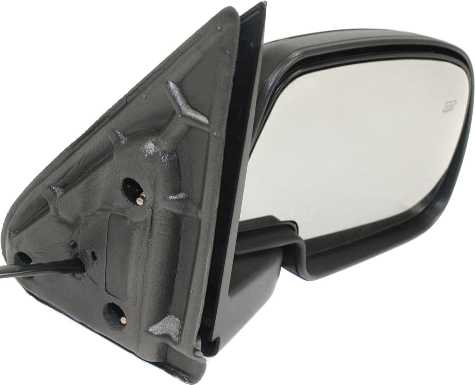 Mirror Compatible With 2003-2006 Cadillac Escalade 2007 Chevrolet Silverado 1500 HD Classic Right Passenger Side Heated Textured Black Kool-Vue