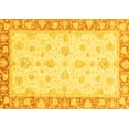 thumbnail image 1 of Ahgly Company Machine Washable Indoor Rectangle Oriental Yellow Modern Area Rugs, 8' x 10', 1 of 4
