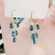 thumbnail image 5 of Pendientes largos de cristal con flecos para mujer, 5 of 9