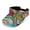 Rainbow Floral Print, variant on Rainbow Floral Sun Visor Hat, Polyester Fabric Comfortable Fit Empty Top Sports Visor for Golf Running and Outdoor Activities