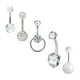 thumbnail image 3 of 5 piezas de joyería para piercing de ombligo de moda de 10 mm, piercings cortos para ombligo Blanco, 3 of 8