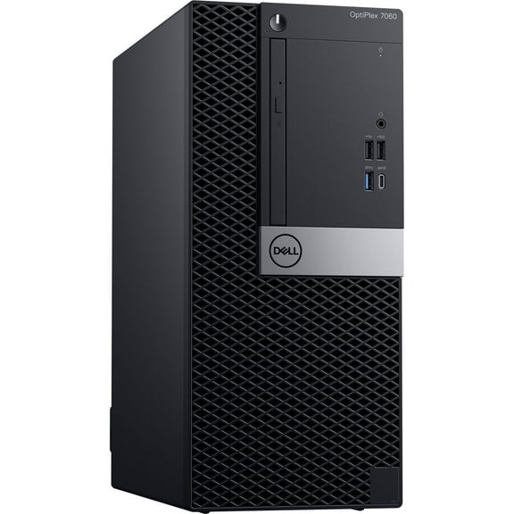 Pre-Owned Dell OptiPlex 7060 Desktop Tower, Intel Core i7, 16GB, 512GB SSD, DVD,