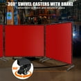thumbnail image 2 of Accreate 3 Panel 6x8FT Welding Screen with Frame - Flame Resistant PVC Welding Curtain, Transparent Safety Panel & Lockable Swivel Wheels for Metalworking, Garage, Workshops, 2 of 7