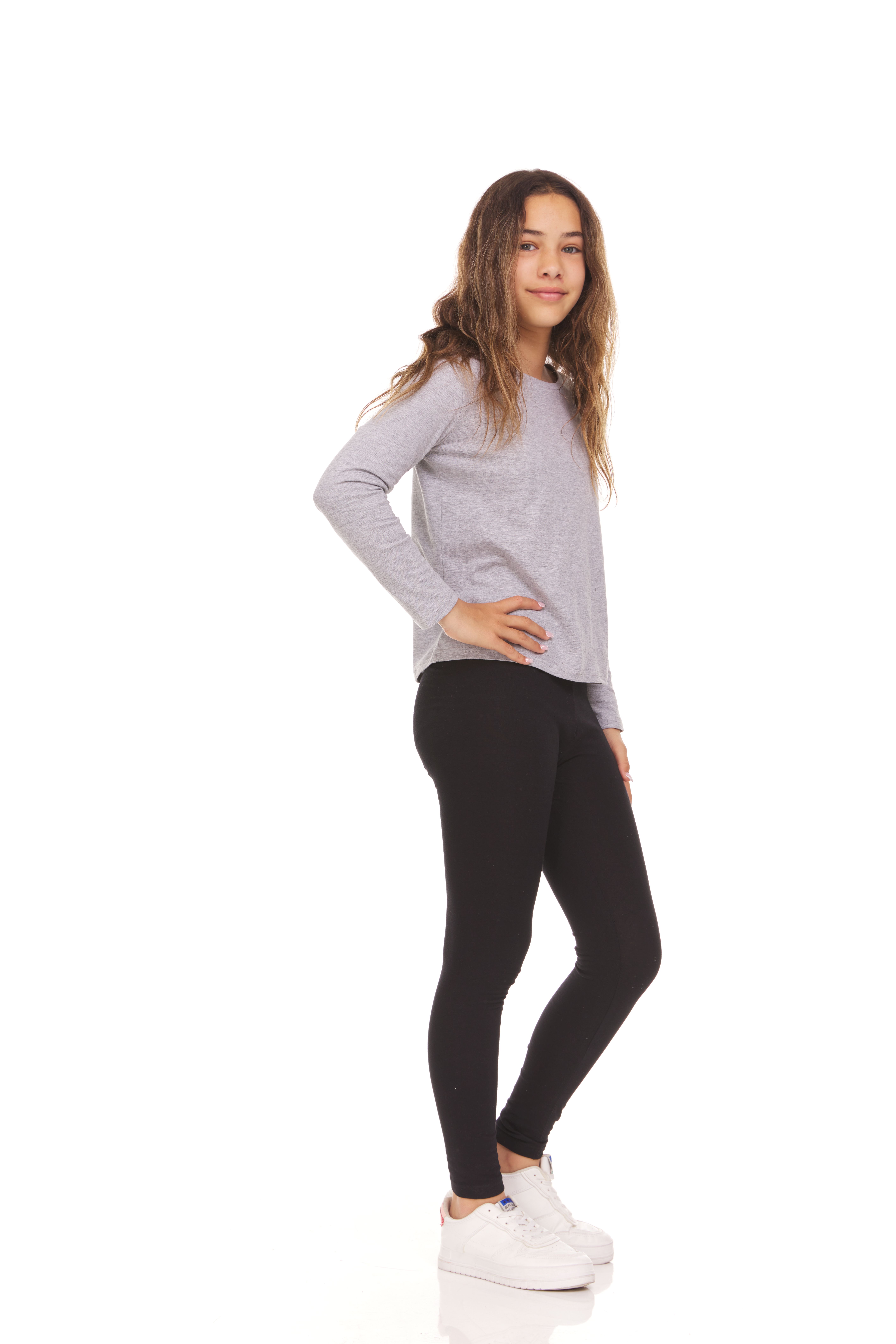 Pink Angel Girls' Cotton Stretch Leggings, 5-Pack photo 4