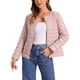 thumbnail image 1 of Chaqueta acolchada ligera para mujer Inspire Chic, con botones, empacable, de manga larga, color rosa, 1 of 6