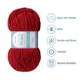 thumbnail image 6 of CBC Perfectly Posh Chenille Yarn for Knitting, Crocheting and Amigurumi - 2 Pack (7 oz / 200 g, 233 yards Each Skein), Red, Gauge 5 Bulky, 6 of 9
