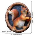 thumbnail image 5 of Huepoe Squirrel Tree Face Ornament - Weatherproof Resin Garden Decor, Outdoor Yard Art, Fairy Garden Accent, Easy to Hang Wall Sculpture (3.62" L x 1.97" W x 4.13" H), 5 of 7