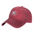 thumbnail image 3 of ZICANCN National Wind Abstraction Pattern Casquette de Baseball Réglable Femmes, Chapeaux pour Hommes Adulte en Jean de Coton Lavé Baseball Caps Mode Rouge, 3 of 6
