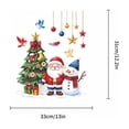 thumbnail image 3 of Christmas Window Clings Cute Santa Snowman Christmas Decorations Xmas Tree Stickers Door Decor Wall Decal Winter Glass Holiday Party Supplies, 3 of 5
