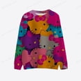 thumbnail image 2 of Sudadera con estampado de Hello Kitty para mujer, Jersey informal de manga larga con cuello redondo y dibujos animados, ropa de otoño, Japón, 2 of 3