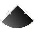 thumbnail image 2 of vidaXL Corner Shelf Black Tempered glass Small Wall mounting, 2 of 6