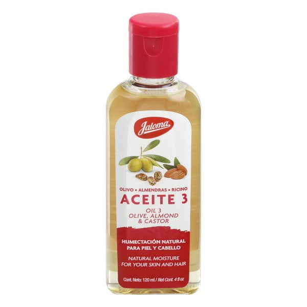 Jaloma Aceite 3 Olive Almond & Castor Hair Oil, 4 fl oz