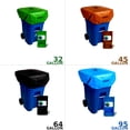 thumbnail image 3 of Trash Smell Buster 95 Gallon Outdoor Plastic Garbage Cans with Covers, Blue, 3 of 15