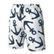 thumbnail image 4 of Fotbe Navy Blue Anchors Trajes de Baño Estampados para Hombre, Shorts de Verano de Secado Rápido, Ropa de Playa, Bañadores-Medium, 4 of 6
