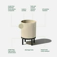 thumbnail image 3 of Veradek Demi Series Raised 12" Plastic-Stone Planter - (Sand/Black, 1 Pack), 3 of 9
