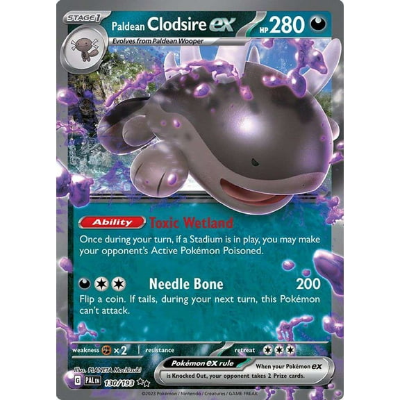 Pokemon Paldea Evolved Double Rare Paldean Clodsire ex #130