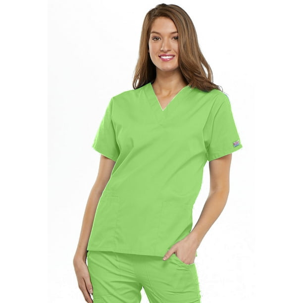 Cherokee Cherokee Workwear Scrubs Top for Women VNeck 4700, S, Lime