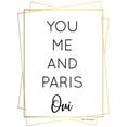 thumbnail image 2 of Seven Trees Design 25x32 White Modern Wood Framed Museum Art Print Titled - You Me and Paris, 2 of 4