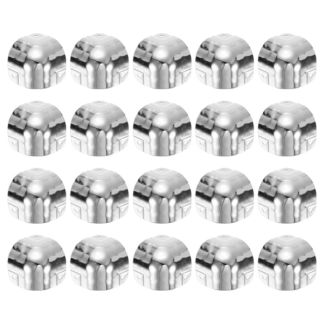Uxcell 20 Pack Decorative Box Corner Cover, 30mm Metal Edge Guard, Furniture Corner Edges Protector, Silver