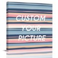 thumbnail image 2 of Blue Pink Striped Wall Art Painting on Canvas, Farmhouse Vintage Stripe Canvas Art Home Prints Wall Art Framed Modern Artwork for Living Room Bedroom Wall Decor 8x8in, 2 of 9