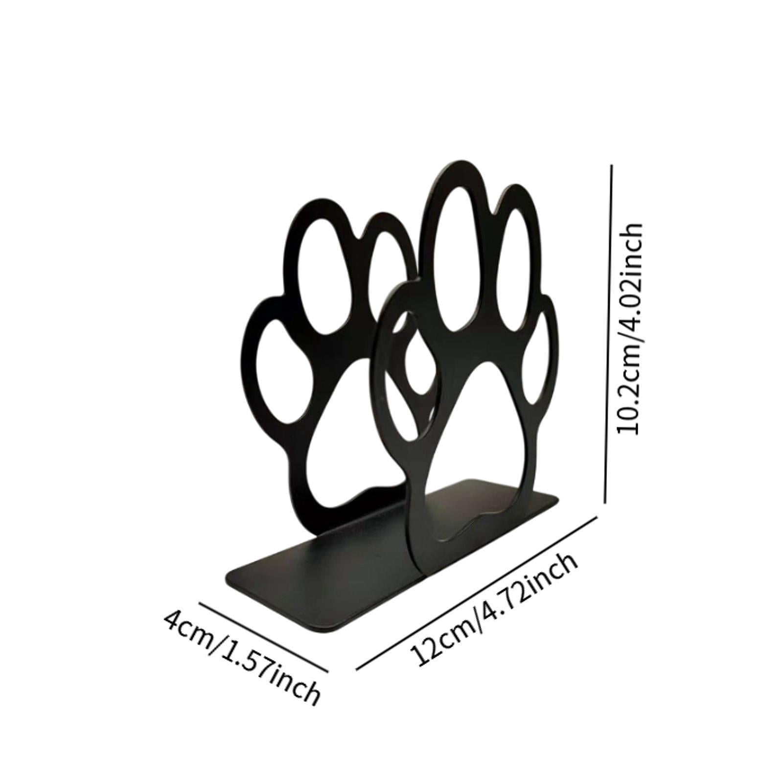 Fiocias Napkin Holder Iron Paper Towel Dispenser Freestanding Tissue Rack Paw Shaped Stand Unique Animal Footprint Suitable for Home Office Bedroom Decoration