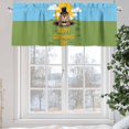 thumbnail image 6 of Happy Groundhog Day Valances for Windows Cartoon Groundhog Hole Grass Blue Sky Sun Valance Curtains Rod Pocket Bathroom Small Window Treatments for Kitchen Living Room Bedroom, 42"x12", 6 of 7