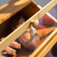 thumbnail image 4 of Leader Accessories Bamboo Two-Layer Bread Box,Oak, 4 of 6