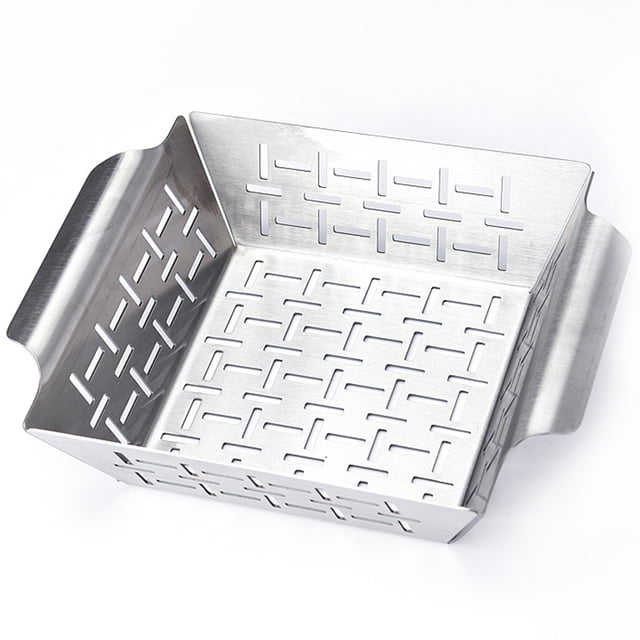 Coofit Panier à Griller en Acier Inoxydable : Panier de Grillade Robuste Accessoire de Barbecue