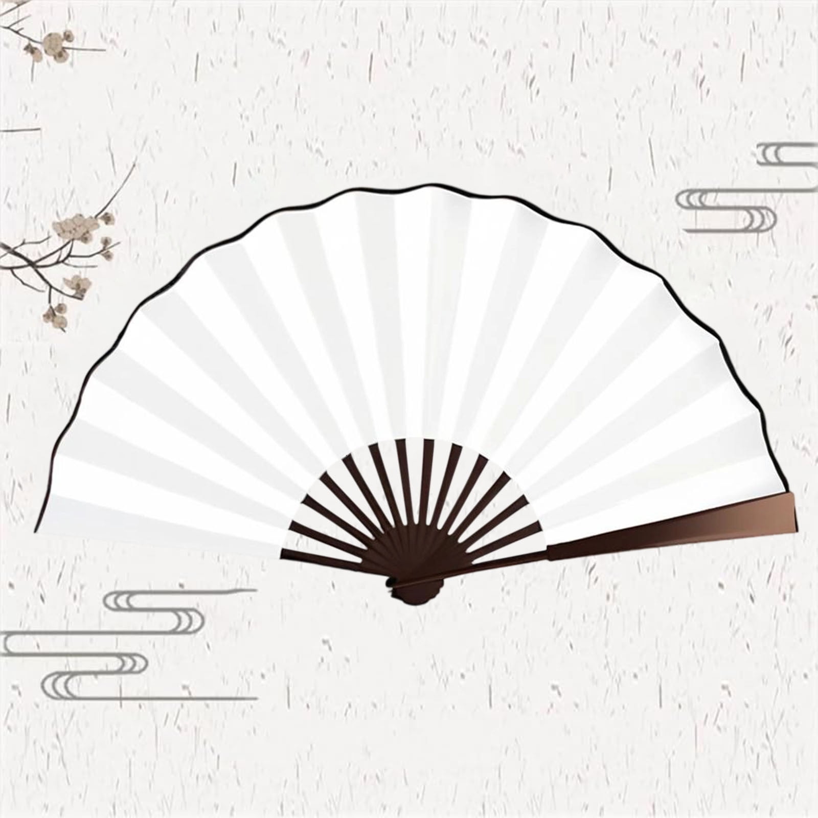 Kisronda Folding Hand Fan Chinese Style Foldable Fan Handheld Summer Cooling Supplies Hot Weather Travel Wedding Carnivals Music Festivals Outdoor Co