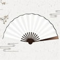 thumbnail image 5 of SHIMELE Large Fabric Folding Fan, Vintage Retro Hand Fan, 10-Inch Red Wood Style, Perfect for Dance, Weddings, Parties, and Festivals, 5 of 6